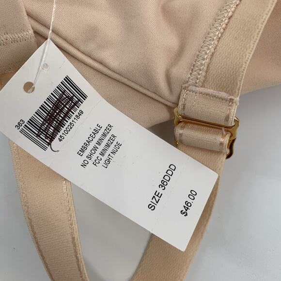 NWT Soma Embraceable No Show Minimizer Bra Size 36DDD Womens Light Nude Beige - Picture 3 of 4